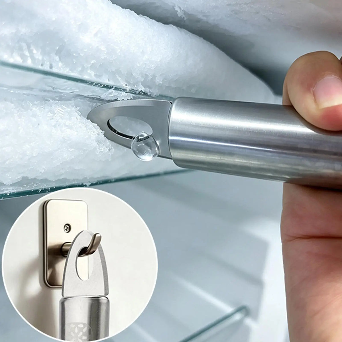 Stainless Steel Freezer Ice Scraper & Kitchen Cleaning Tool Kitchen Scraper Tool PLUSH