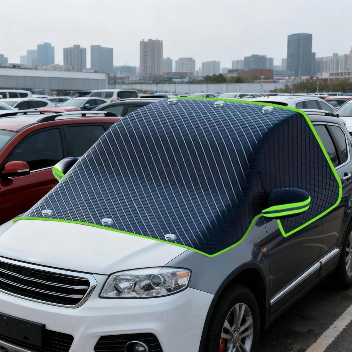 Car Windshield Snow & Sun Cover – Waterproof Protector Windshield Car Cover PLUSH