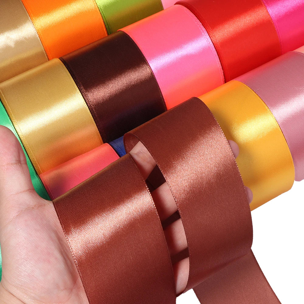 25 Yards 50mm Wide Satin Ribbon – Wedding, Gift & DIY Crafts Satin Craft Ribbon PLUSH