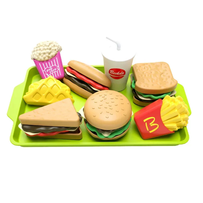Miniature Fast Food Pretend Play Set – Kids Kitchen Toy Pretend Play Toy Set PLUSH