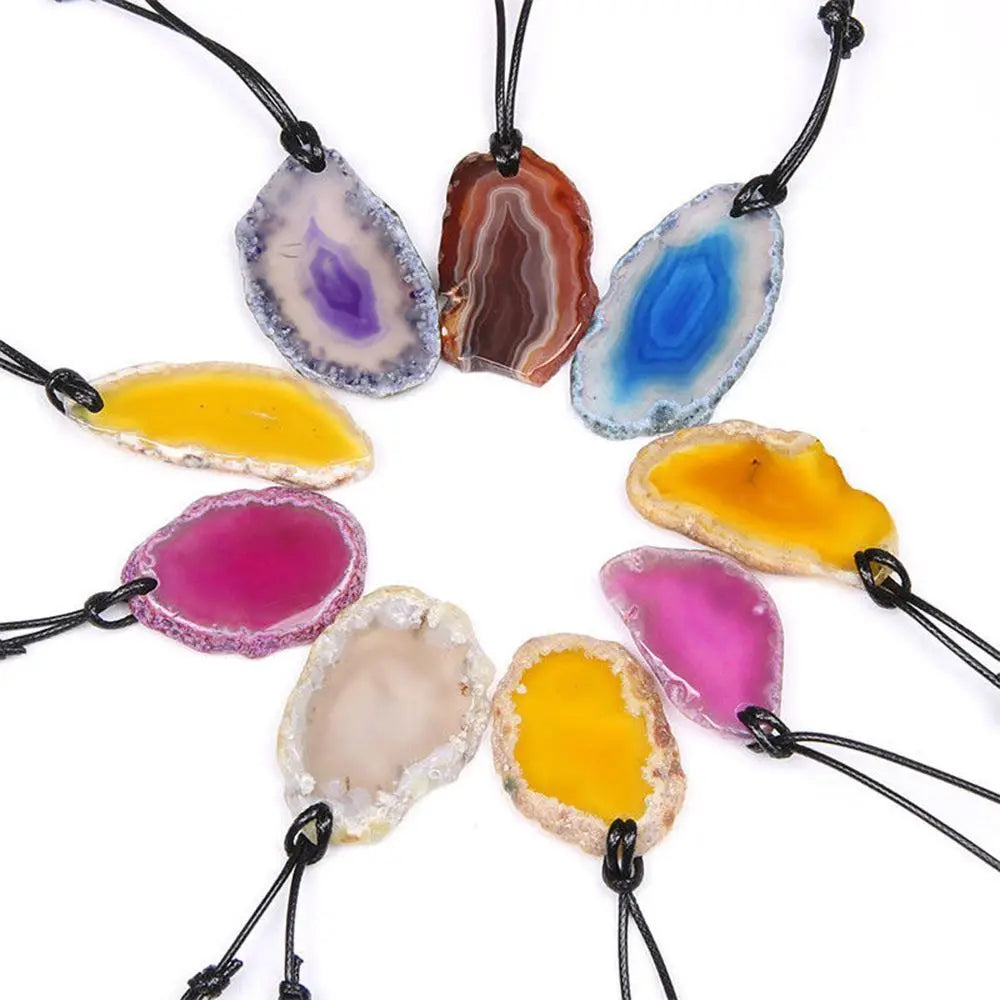 Polished Agate Stone Slice Pendant – DIY Jewelry & Décor Stone Slice Pendant PLUSH