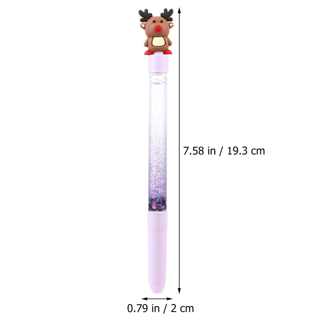 6-Pack Christmas Cartoon Gel Pens – Smooth Writing Xmas Stationery Novelty Gel Pens PLUSH