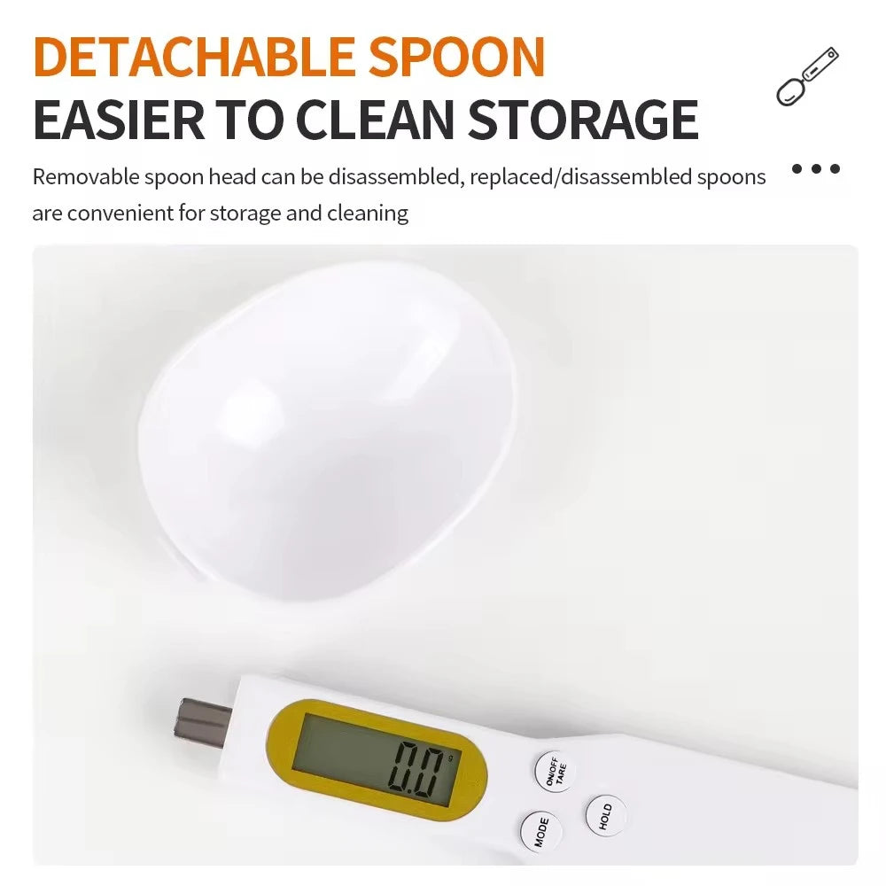 Digital Spoon Scale 0.1–500g LCD Kitchen Measuring Scale Digital Kitchen Scale PLUSH