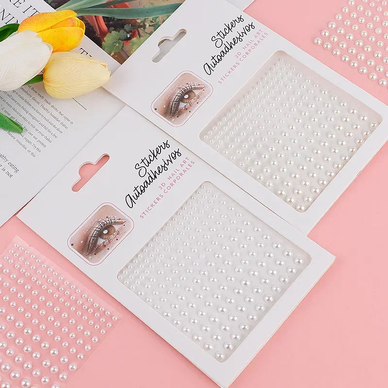 Pearl Face Gems Self-Adhesive Crystal Stickers 3–6mm Face Gem Stickers PLUSH