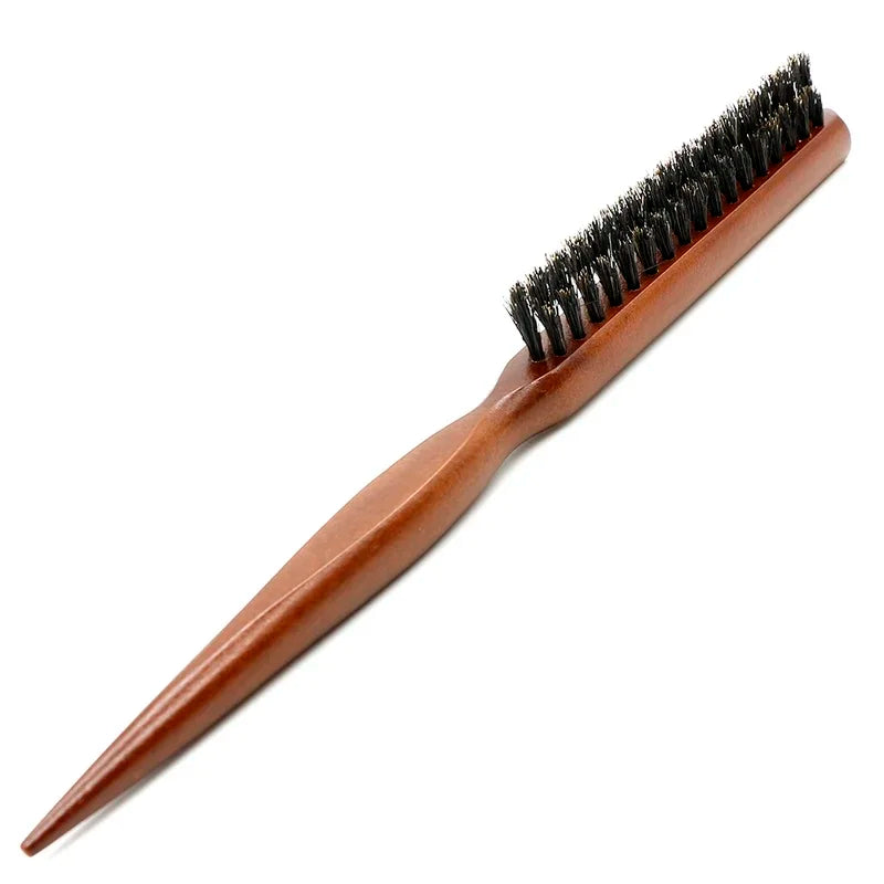 Natural Boar Bristle Hair Brush – Wood Handle Anti-Static Comb Hair Brush PLUSH