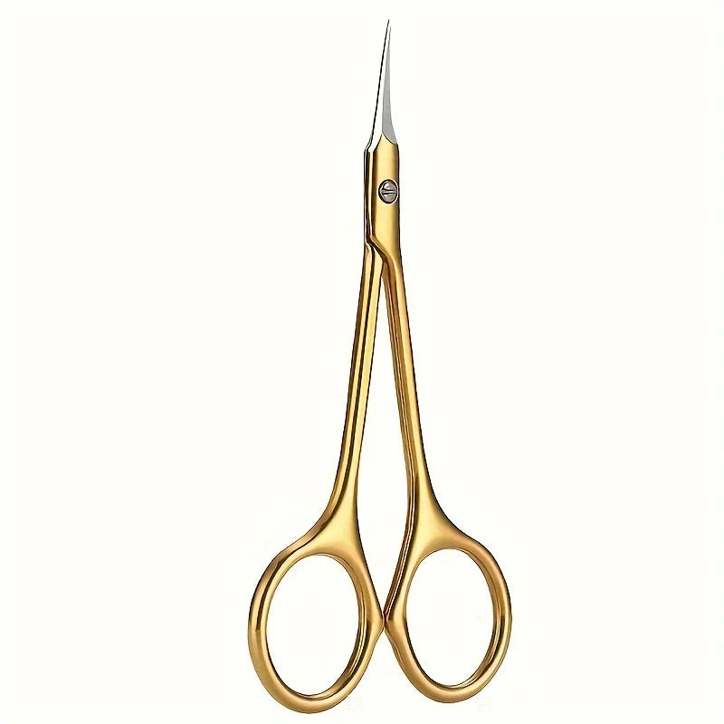 Stainless Steel Cuticle Scissors – Nail Care & Manicure Tool Cuticle Scissors PLUSH Golden