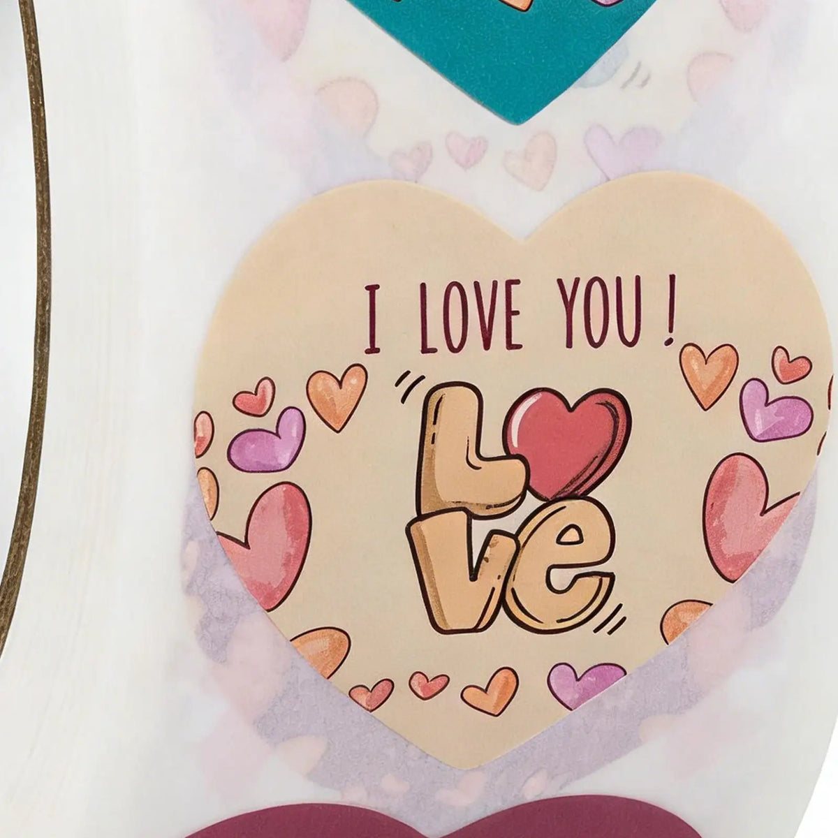 500pcs Heart Stickers – Valentine's Day Envelope Seals & Decor Decorative Stickers PLUSH