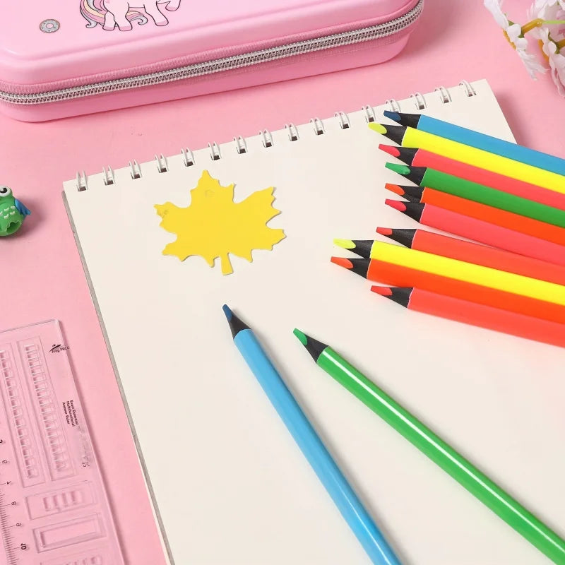 12 Soft Core Colored Pencils – Vibrant Colors for Artists Colored Pencil Set PLUSH
