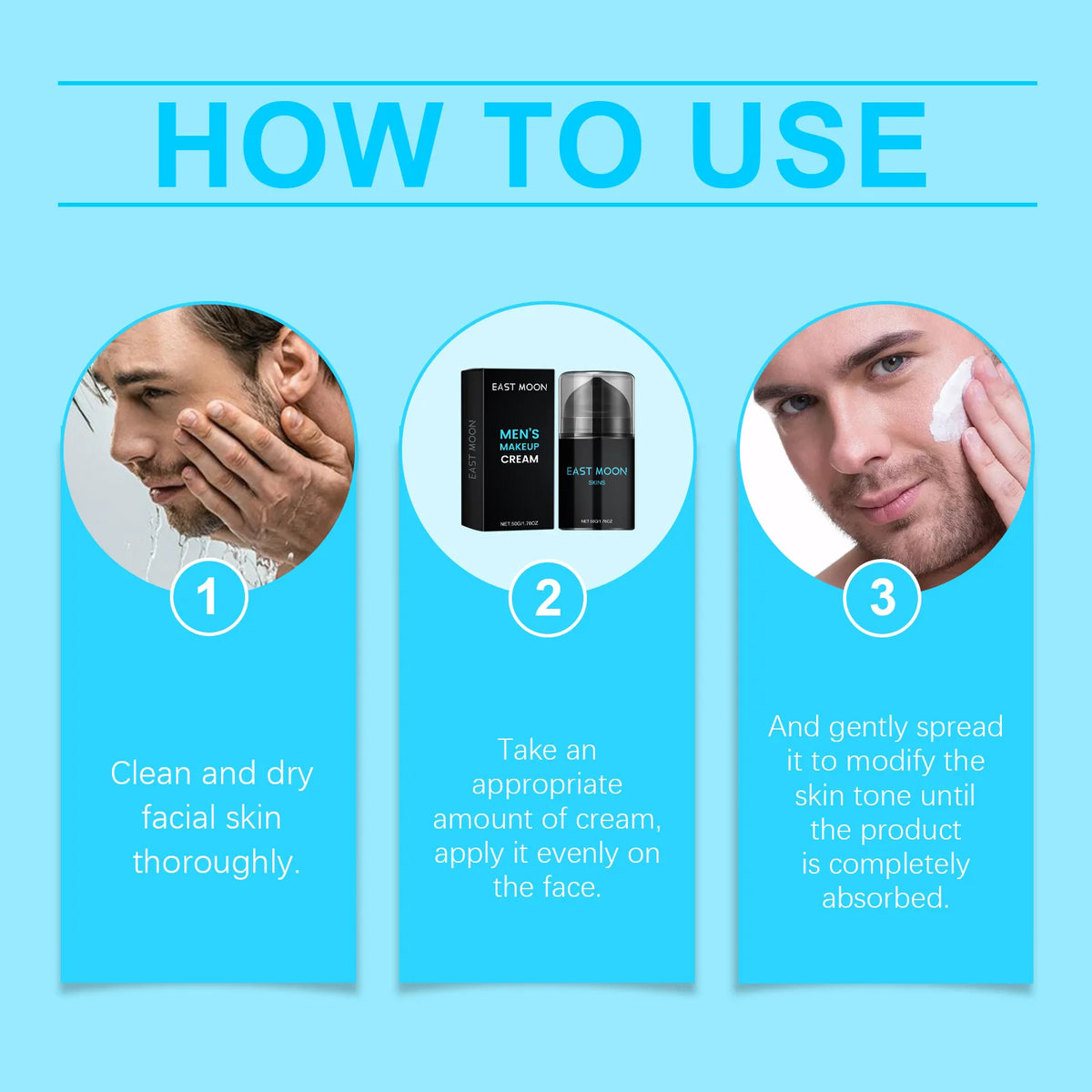 East Moon Men BB Cream – Oil Control, Brighten & Moisturize Men's BB Cream PLUSH