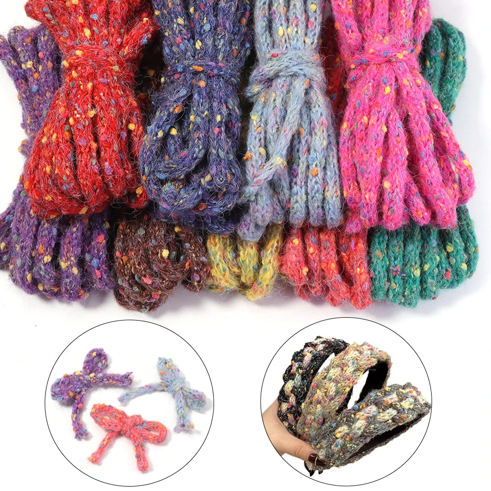 5 Yards 10mm Colorful Confetti Acrylic Knitted Yarn Cord – DIY Craft Yarn Cord PLUSH