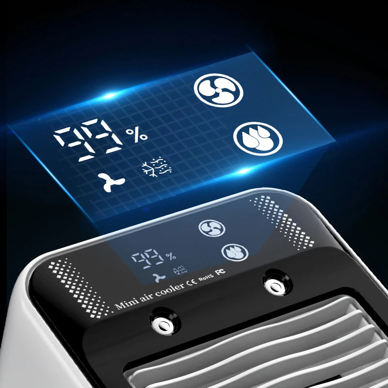 Portable Mini Air Cooler – Nano Mist LCD USB Rechargeable Portable Air Cooler PLUSH