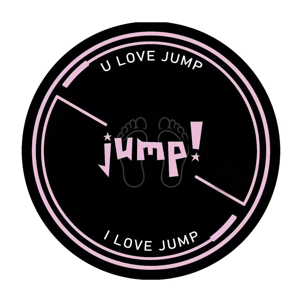 Round Jump Rope Mat – Non-Slip Soundproof PU Silicone 125cm Exercise Fitness Mat PLUSH Pink