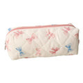 Large Capacity Bowknot Pencil Case – Portable Stationery Pouch Pencil Case PLUSH Pink B