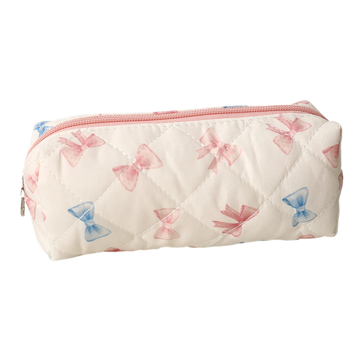 Large Capacity Bowknot Pencil Case – Portable Stationery Pouch Pencil Case PLUSH Pink B