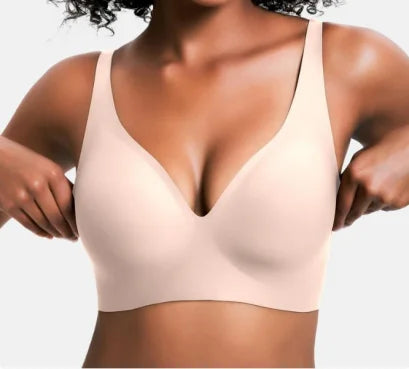 Zeriluna Seamless Push Up Bralette – Adjustable Sports Bra Sports Bralette PLUSH Nude Skin Tone M