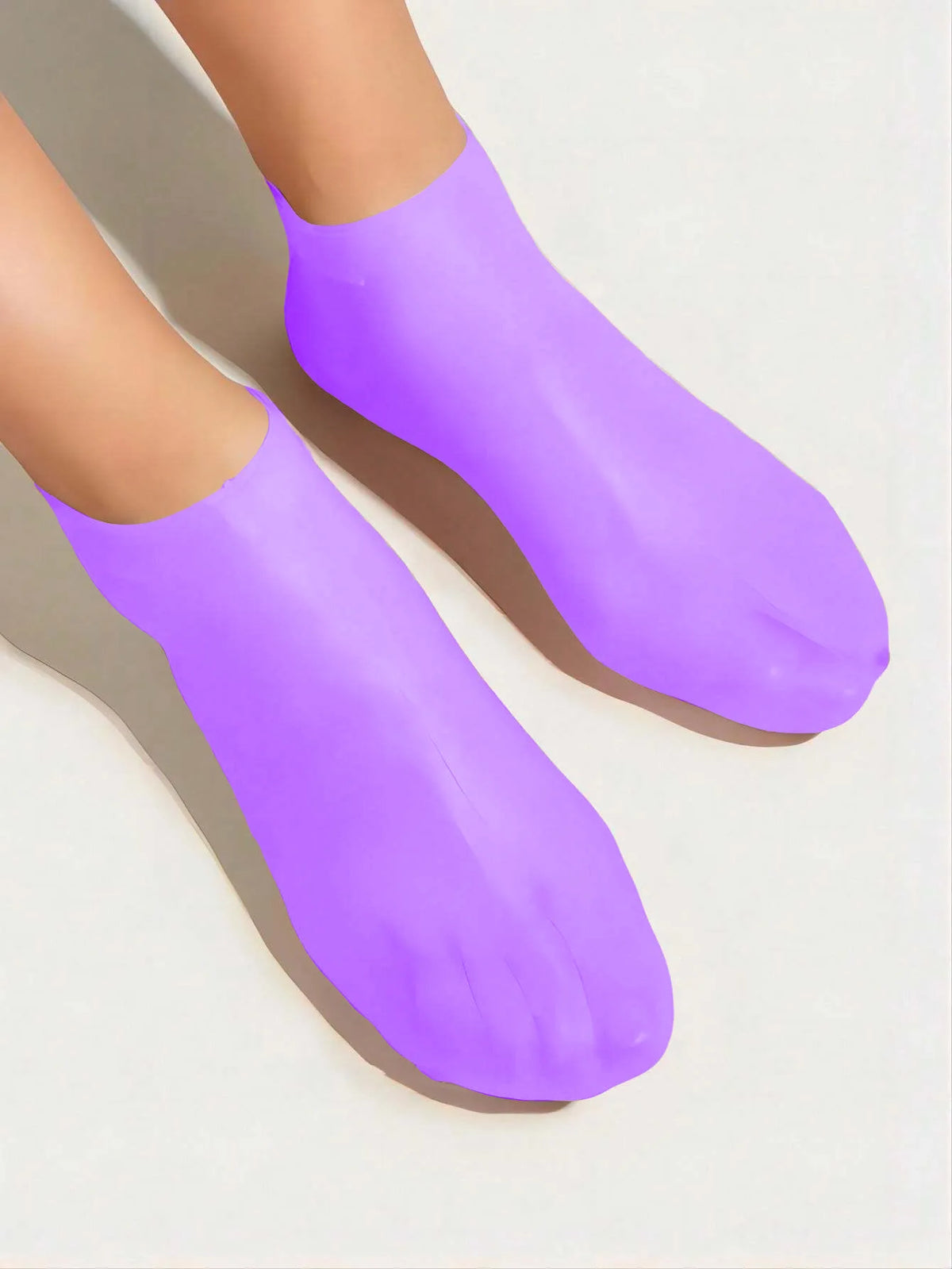 Silicone Moisturizing Foot Socks – Massage & Dry Heel Care Moisturizing Foot Socks PLUSH 2PC-Purple