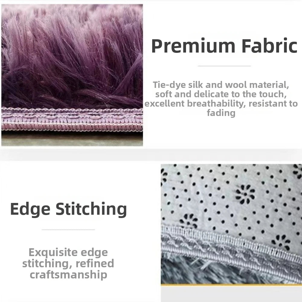 Gradient Plush Table Cushion – Fluffy Shaggy Desk & Cabinet Mat Plush Desk Mat PLUSH
