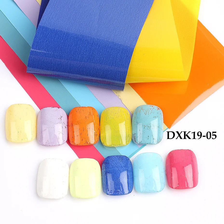 Matte Metallic Nail Foil Wraps 10-Pack – Gold Silver Starry Sky Nail Foil Wraps PLUSH DXK19-05