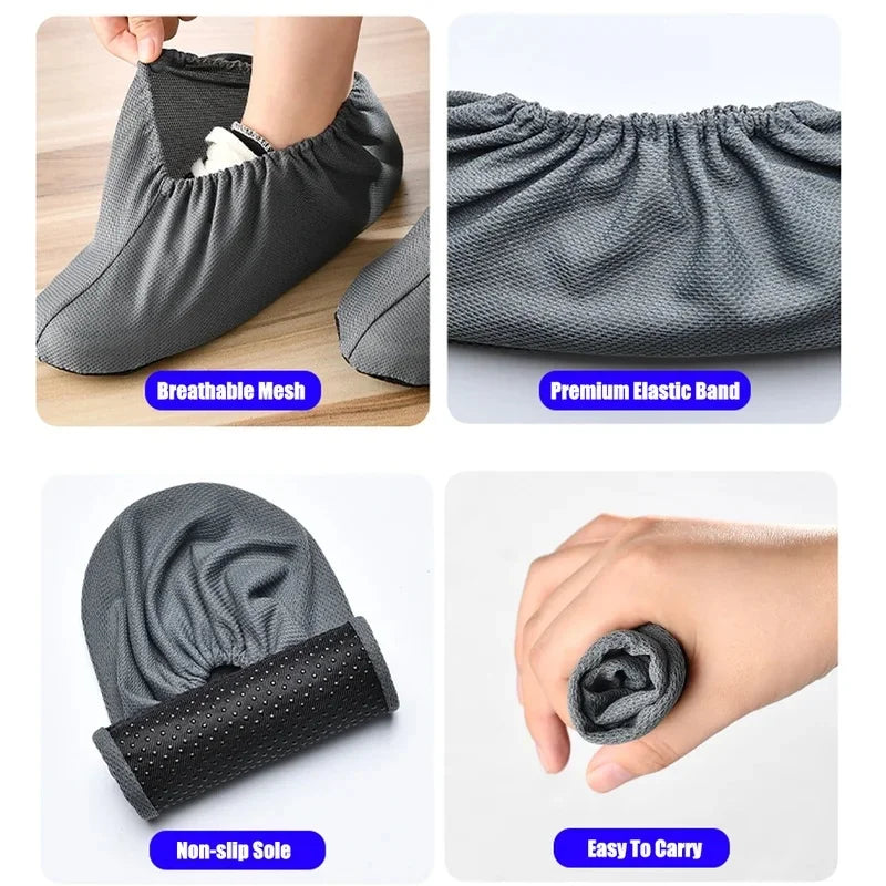 Thick Reusable Non-Slip Shoe Covers – Washable Floor Protectors Reusable Shoe Covers PLUSH