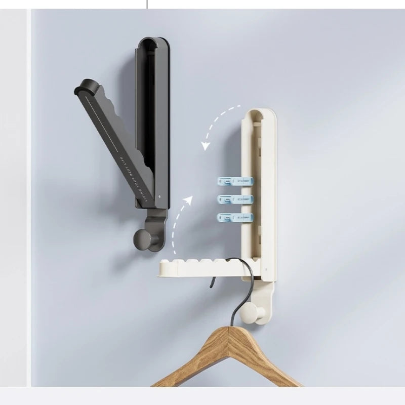 Foldable Door Hooks 6-Hook Aluminum Scalable Storage Rack Door Hook Rack PLUSH