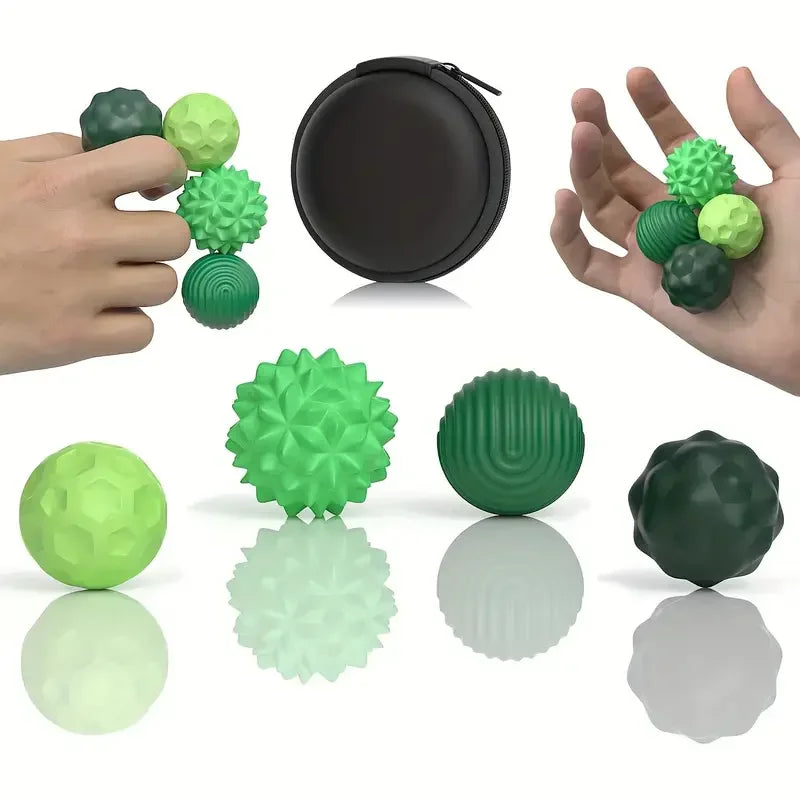 Silicone Magnetic Fidget Balls – Sensory Stress Toys for Adults Magnetic Fidget Toy PLUSH 4PCS Green 1