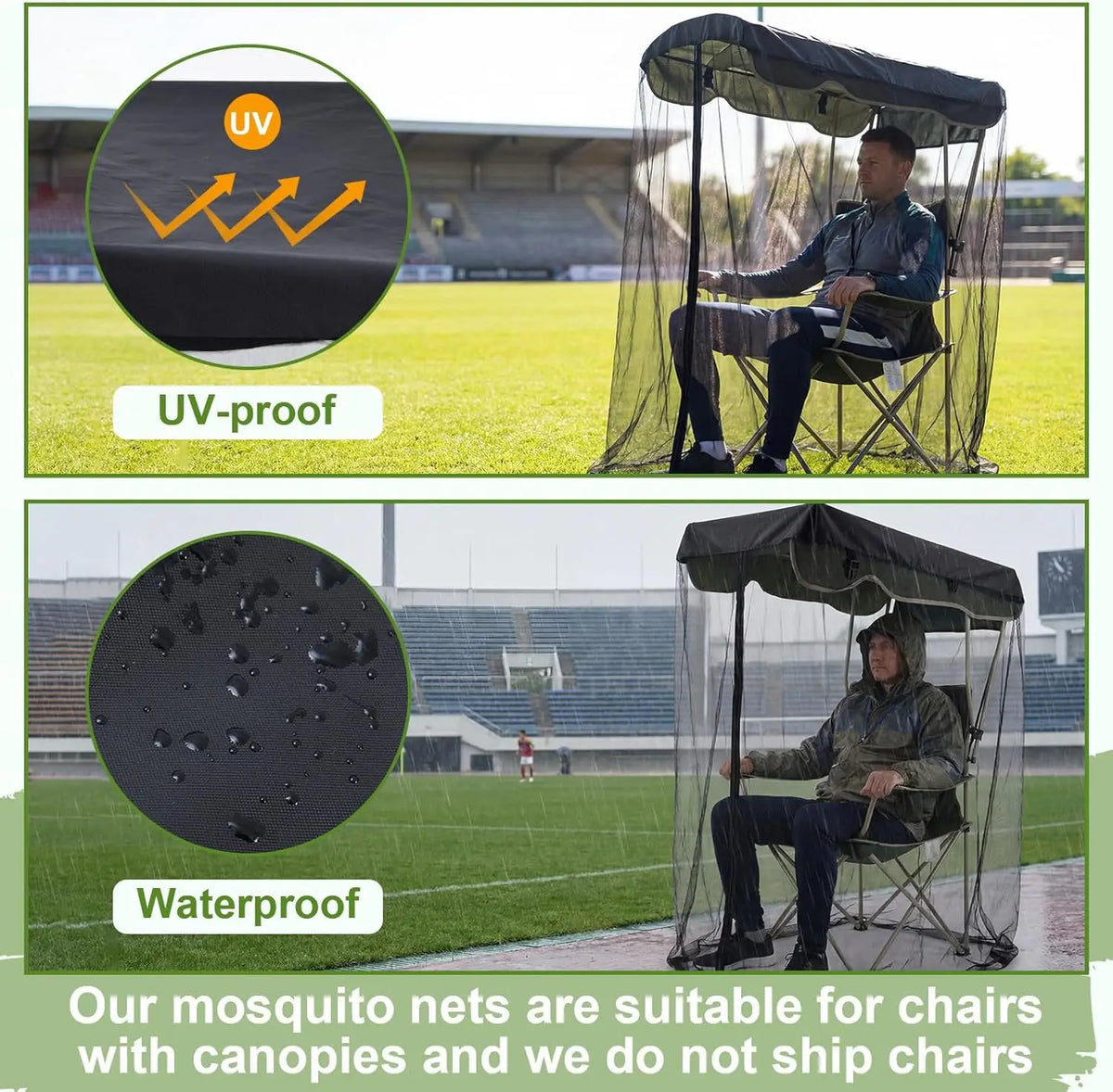 Outdoor Swing Mosquito Net – Hammock Chair Insect Screen Cover Hammock Mosquito Net PLUSH