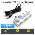 Programmable 3-Key Macro Keypad with Knob – Hotswap RGB USB-C Mechanical Macro Keypad PLUSH White
