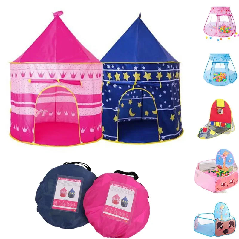 Kids Foldable Castle Play Tent – Toddler Indoor Outdoor Playhouse Kids Play Tent PLUSH