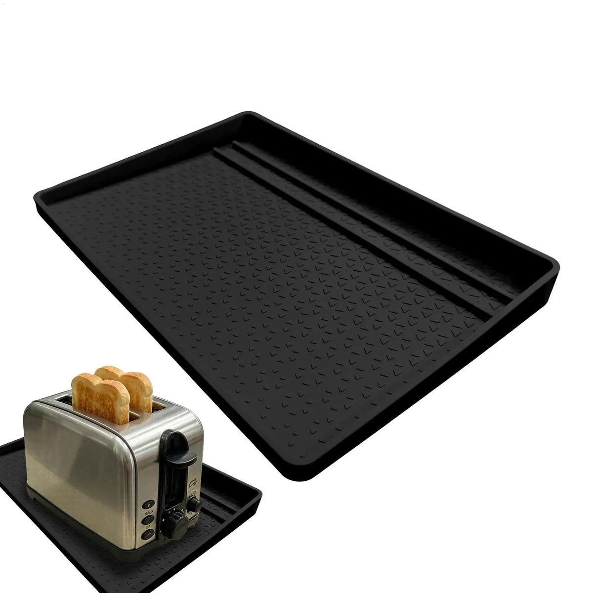 Silicone Toaster Mat & Coffee Tamper Pad | Non-Slip Crumb Tray Silicone Kitchen Mat PLUSH