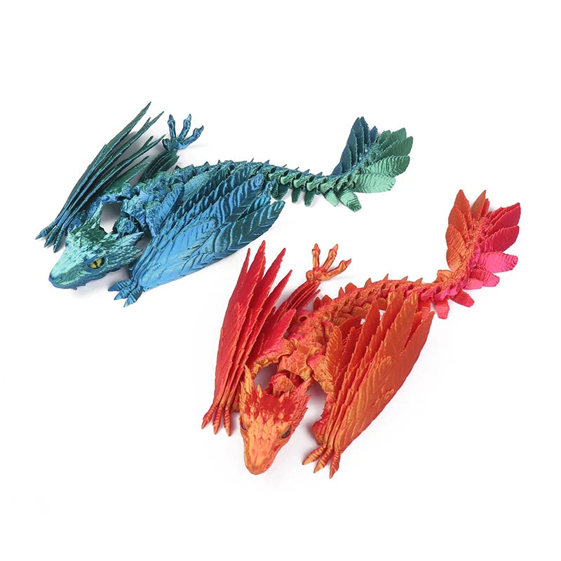 3D Printed Articulated Dragon Archaeopteryx Model Toy Articulated Model Toy PLUSH