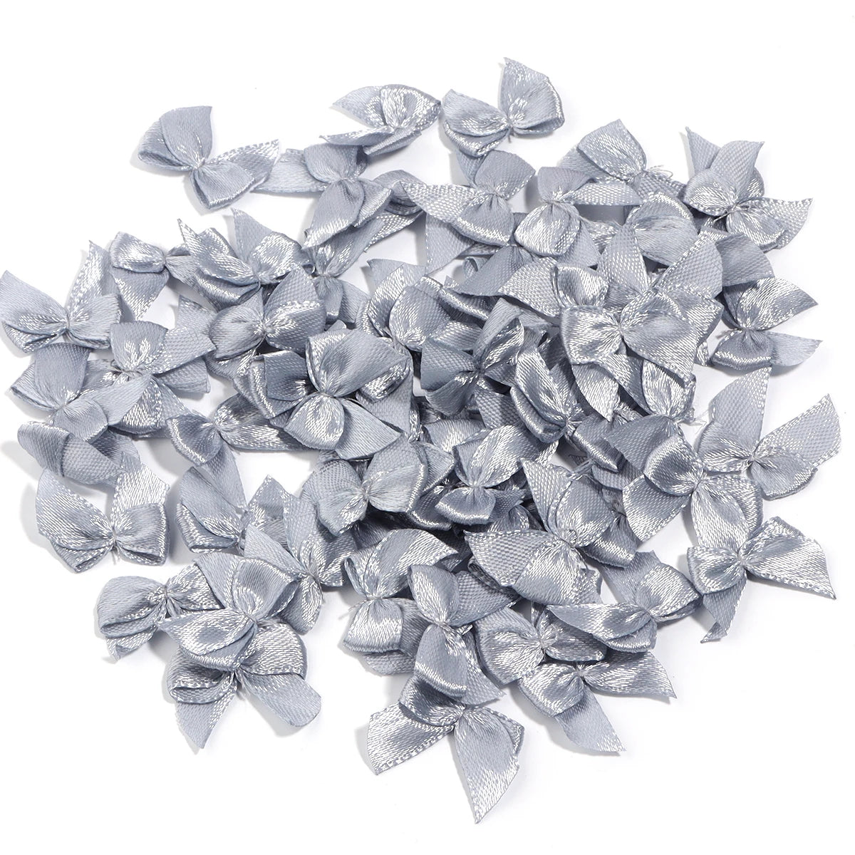 100pcs Mini Swallowtail Bowknots – DIY Jewelry & Hair Accessories DIY Craft Bows PLUSH gray