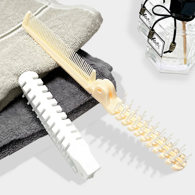 Portable Folding Hair Comb – Anti-Static Travel Comb Travel Hair Comb PLUSH