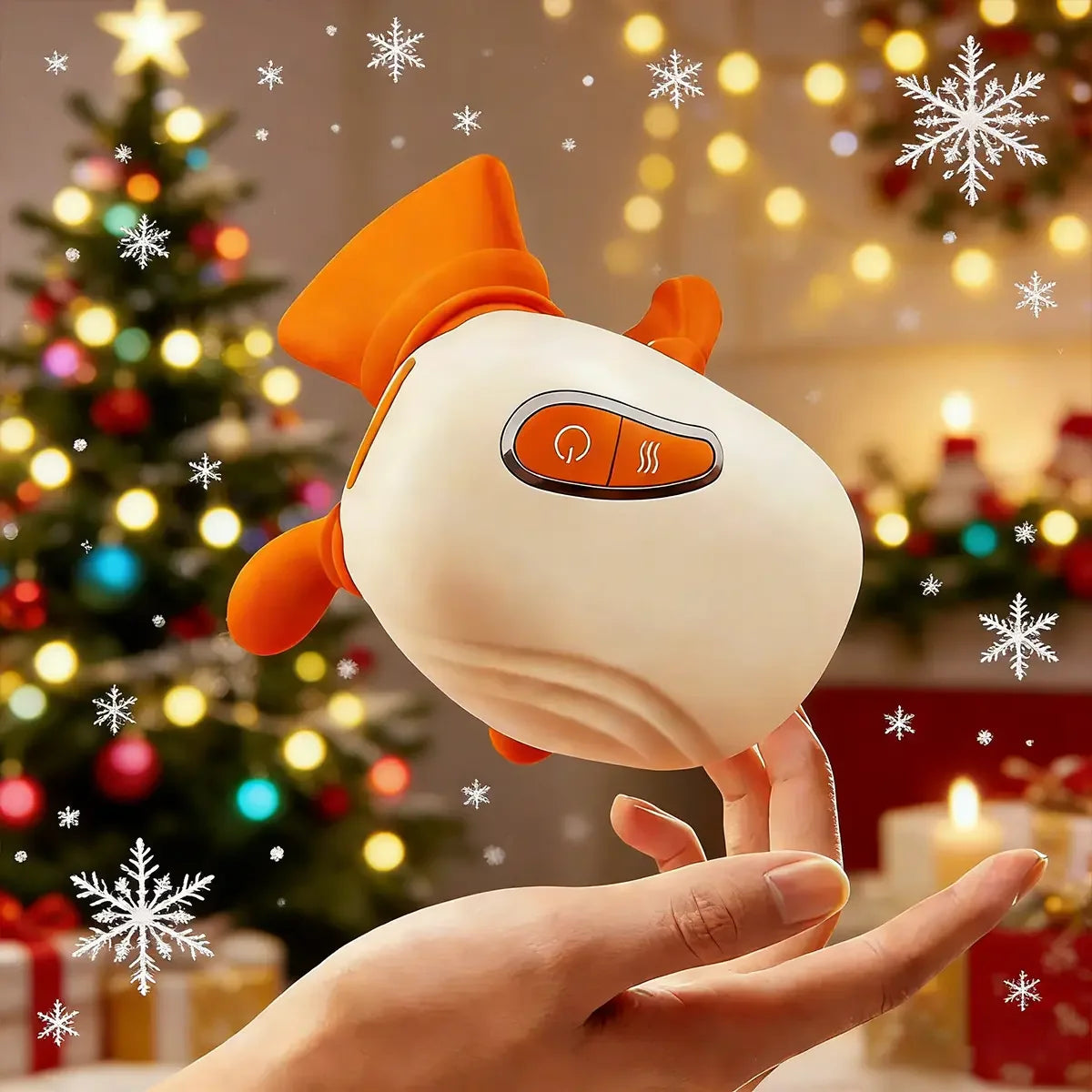 Wireless 4D Kneading Neck & Shoulder Massage Shawl | Home Office Neck Shoulder Massager PLUSH Orange