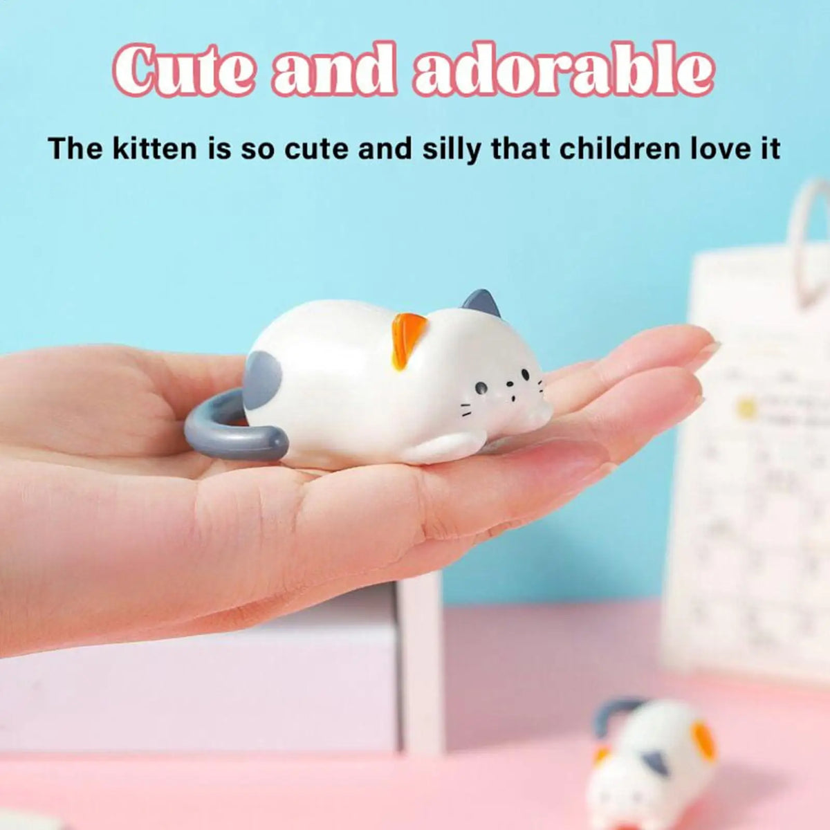 Clockwork Rolling Cat Wind-Up Toy – Fun Kitten Figurine Wind-Up Toy PLUSH