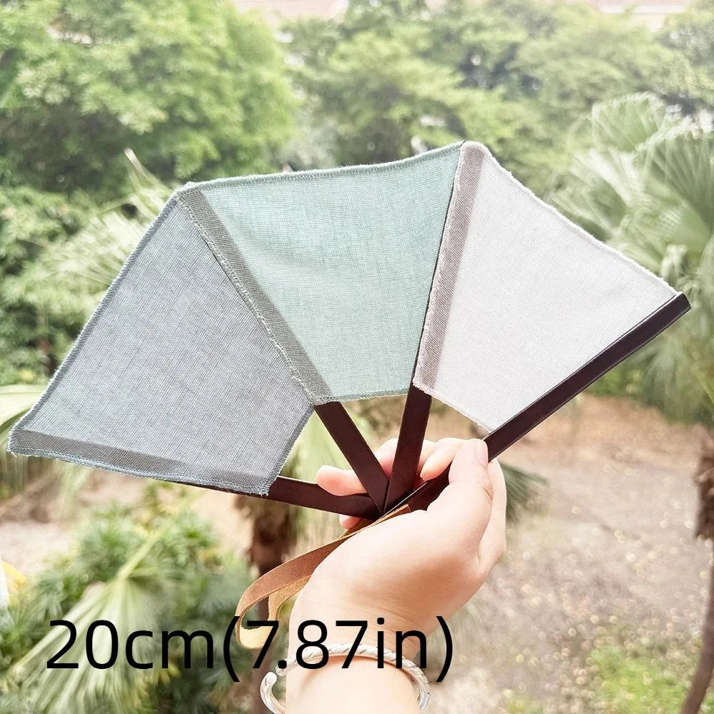 Handmade Embroidered Spanish Folding Fan – Vintage Portable Fan Folding Hand Fan PLUSH Style D