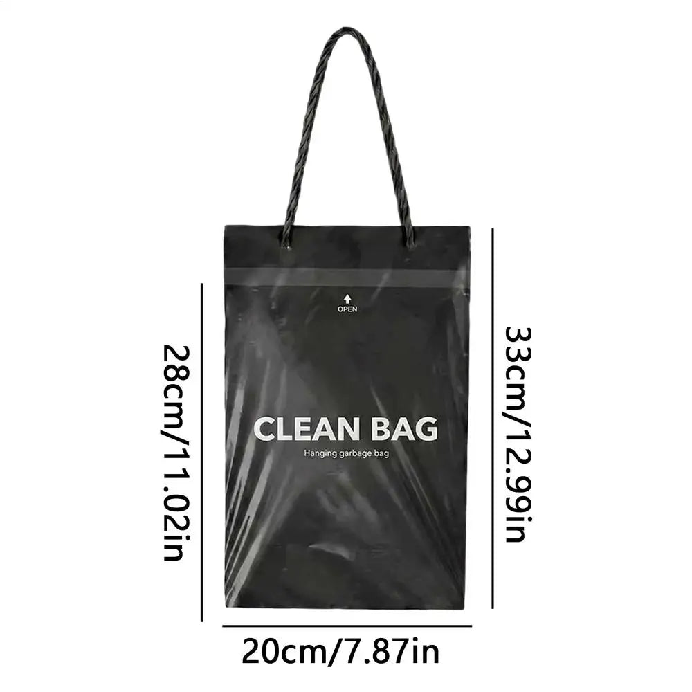 50pcs Disposable Hanging Car Trash Bags – Universal Vehicle Bin Car Trash Bags PLUSH Black