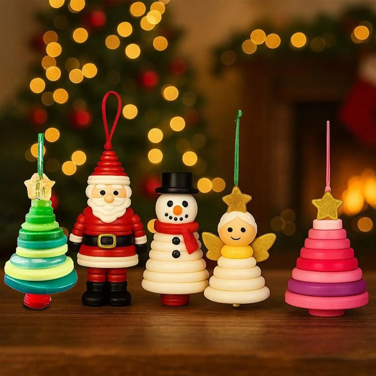 DIY Christmas Button Craft Kit – Snowman & Santa Ornaments DIY Craft Kit PLUSH