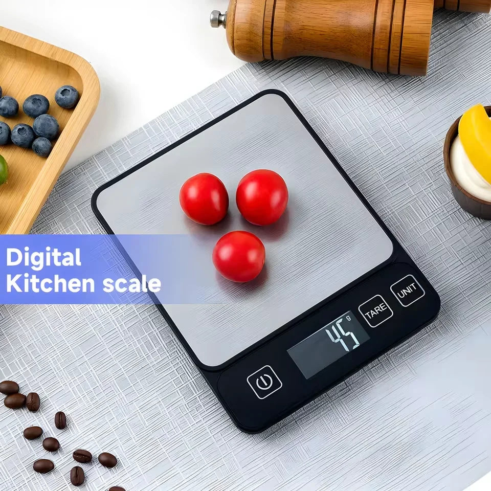 10kg LCD Digital Kitchen Scale – Accurate Baking Food Scale Digital Kitchen Scale PLUSH