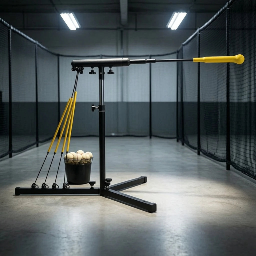 Baseball Training Stand with Hitting Arm – Batting Practice Tee Baseball Swing Trainer PLUSH