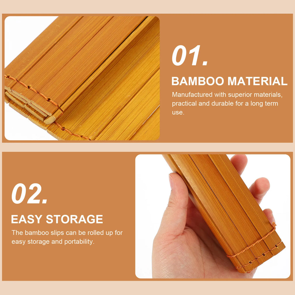 Unfinished Bamboo Book DIY Blank Sheet – Calligraphy & Decor DIY Bamboo Craft Book PLUSH