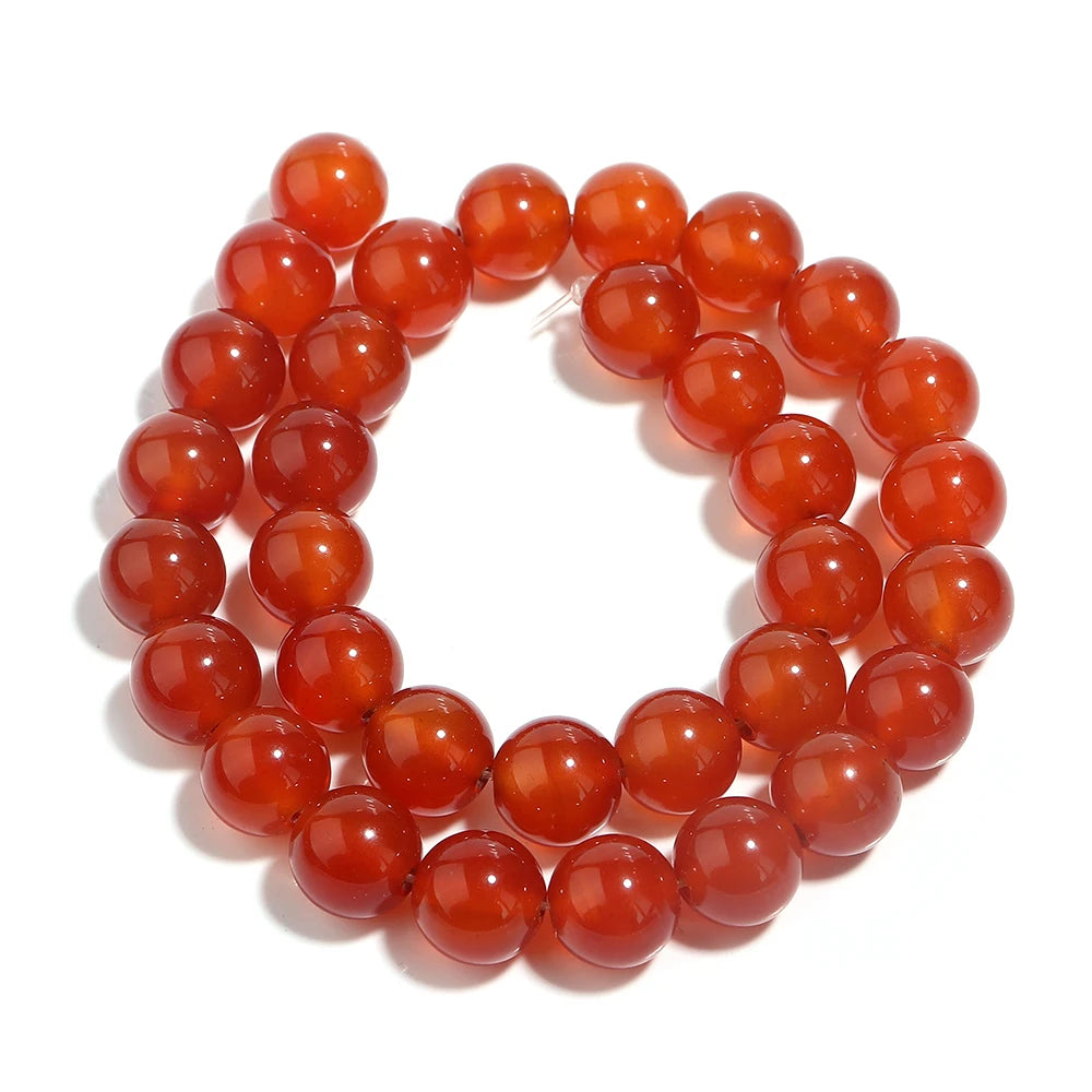 Red Agate Stone Round Spacer Beads 2–14mm | DIY Jewelry Stone Spacer Beads PLUSH 12mm 32pcs