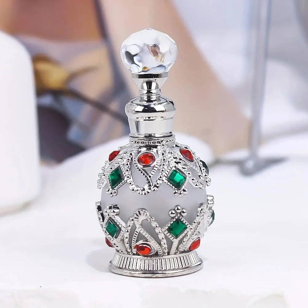 15ml Luxury Glass Perfume Bottle | Arabic Design Aroma Dispenser Glass Perfume Bottle PLUSH