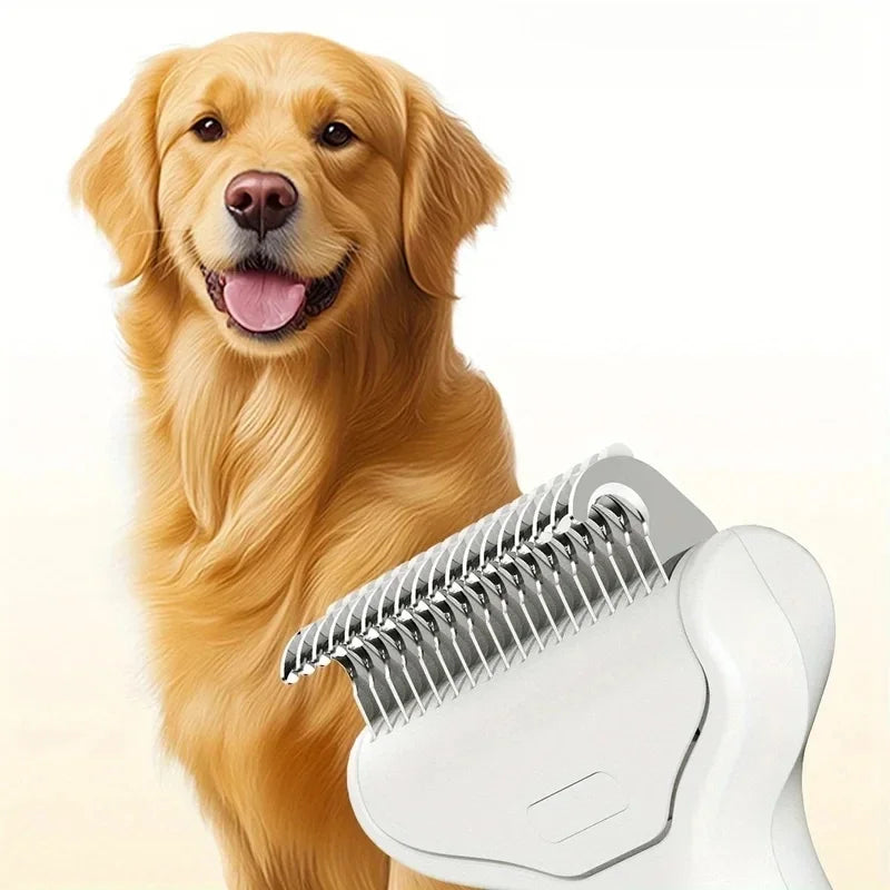 Pet Hair Removal Comb – Stainless Steel Detangling Brush Pet Grooming Comb PLUSH