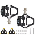 Road Bike Clipless Pedals SPD SL Self-Locking Sealed Bearing Clipless Bike Pedals PLUSH with pads