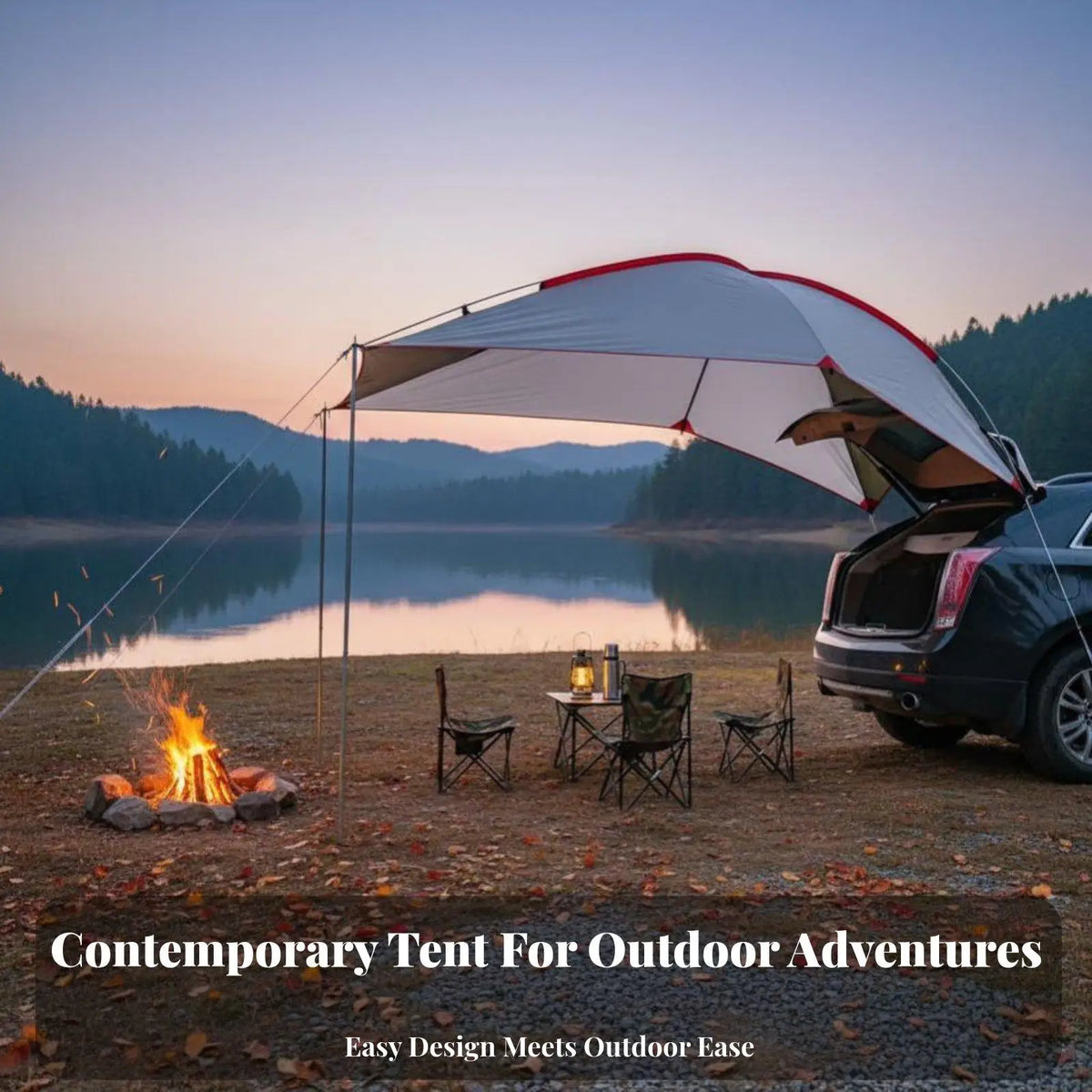 Tooyful SUV Tailgate Tent – Waterproof Camping Awning 3–4 Person SUV Tailgate Tent PLUSH