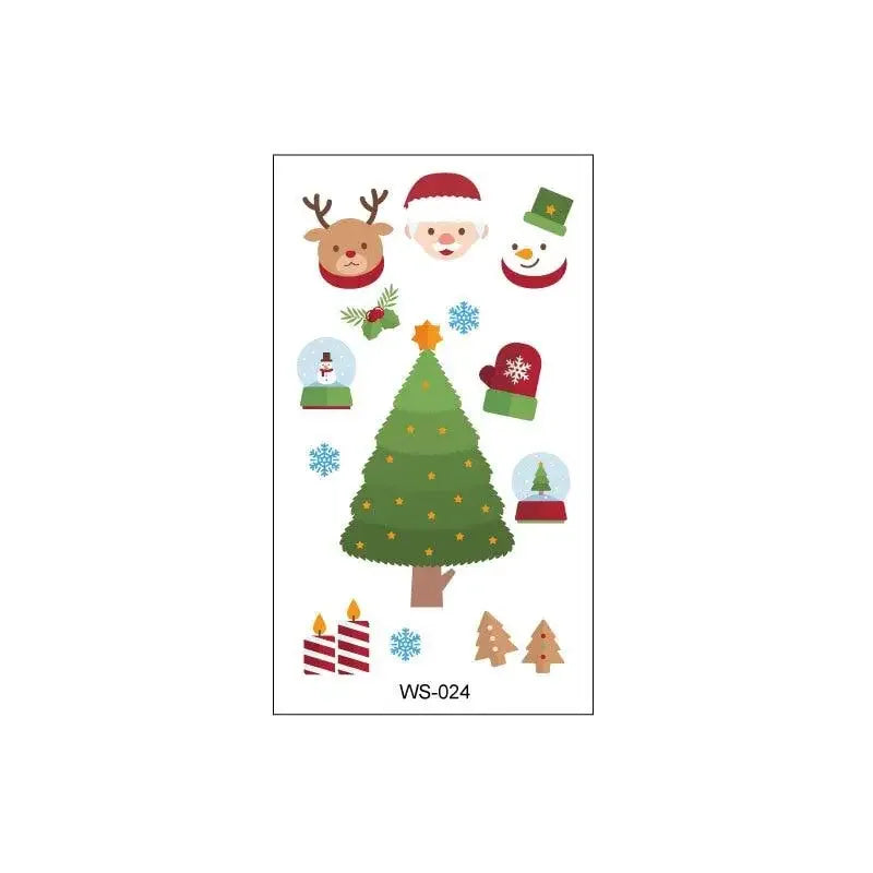 Christmas Temporary Tattoo Stickers – 3D Glow Waterproof Temporary Tattoo Sticker PLUSH 024