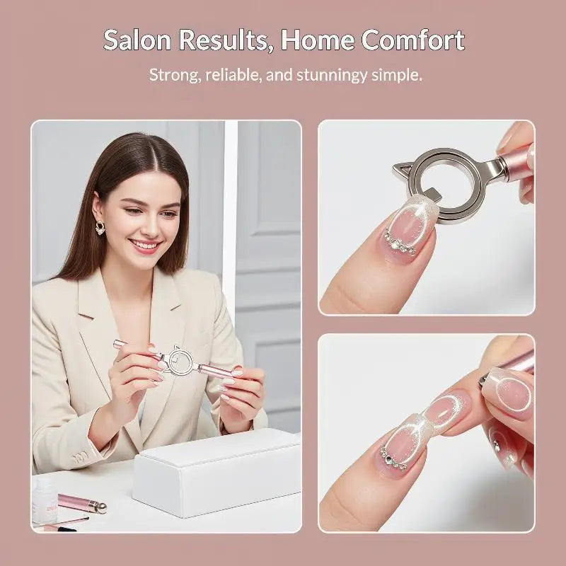 Hollow Cat Eye Nail Magnet – 3-Second Black Hole Effect Nail Art Magnet PLUSH
