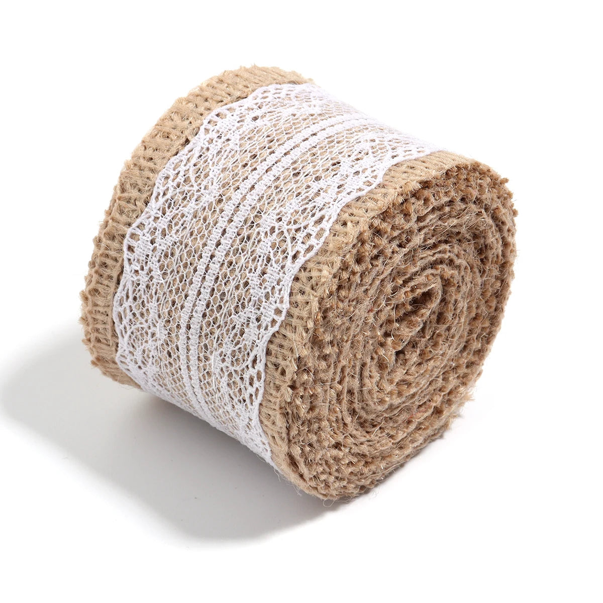 Natural Jute Burlap Ribbon 2m Roll – DIY Craft & Wedding Décor Burlap Craft Ribbon PLUSH Style 8