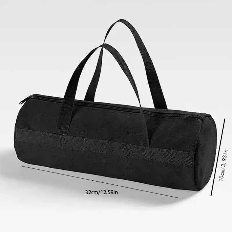 Large Cylinder Tent Stake Storage Bag – Camping Organizer Camping Storage Bag PLUSH Black