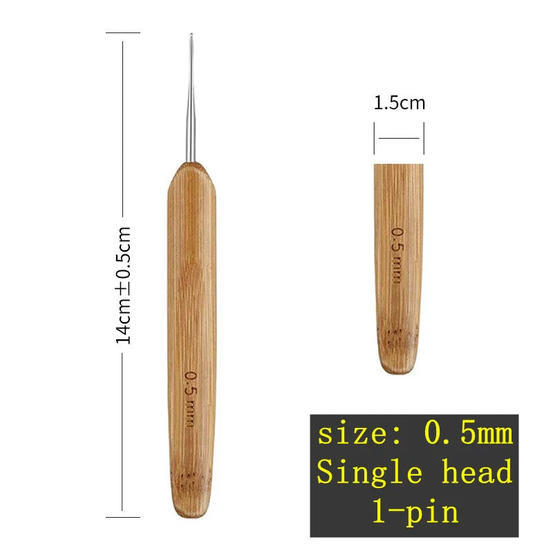 Wooden Crochet Dreadlocks Braid Needle – Hair Extension Tool